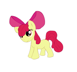 Size: 800x750 | Tagged: safe, artist:mochifries, imported from derpibooru, apple bloom, earth pony, pony, female, filly, simple background, solo, transparent background