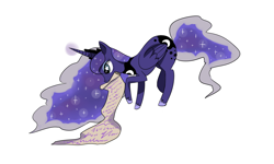 Size: 2000x1200 | Tagged: safe, artist:buu, imported from derpibooru, princess luna, alicorn, pony, female, folded wings, jewelry, mare, mouth hold, peytral, raised hoof, raised leg, regalia, scroll, simple background, solo, starry eyes, tiara, white background, wingding eyes, wings