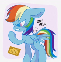 Size: 1819x1838 | Tagged: safe, artist:oc_ponys, imported from derpibooru, rainbow dash, pegasus, pony, the ticket master, floppy ears, raised hoof, simple background, solo, ticket