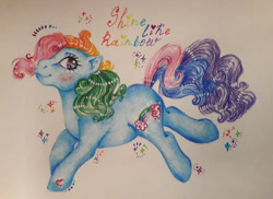 Size: 720x524 | Tagged: safe, artist:skior, imported from derpibooru, rainbow dash (g3), pony, g3, solo, traditional art