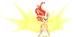 Size: 15114x7462 | Tagged: safe, artist:andoanimalia, imported from derpibooru, sunset shimmer, equestria girls, friendship games, bare shoulders, daydream shimmer, simple background, sleeveless, solo, transparent background, vector, wings