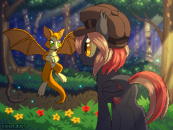 Size: 800x600 | Tagged: safe, artist:rangelost, imported from derpibooru, oc, oc:moonflower, bat pony, pony, bat pony oc, dust: an elysian tail, fidget