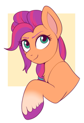 Size: 537x785 | Tagged: safe, artist:lulubell, imported from derpibooru, sunny starscout, earth pony, pony, bust, g5, solo