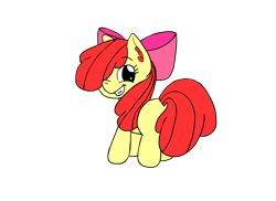 Size: 2307x1678 | Tagged: safe, artist:hissycaggle, imported from derpibooru, apple bloom, earth pony, pony, female, filly, hair over one eye, simple background, solo, transparent background