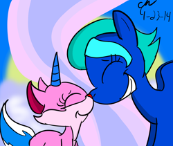 Size: 2250x1900 | Tagged: safe, artist:chchcartoons, imported from derpibooru, oc, oc:aqua marina, cat, pegasus, eyes closed, happy, pegasus oc, unikitty