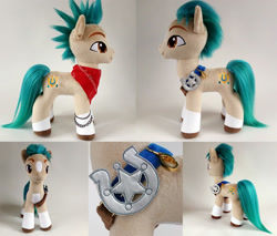 Size: 1000x852 | Tagged: safe, artist:larsen toys, imported from derpibooru, hitch trailblazer, earth pony, pony, adoptable, forsale, g5, photo, plushie, solo, toy