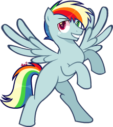 Size: 980x1110 | Tagged: safe, artist:kurosawakuro, imported from derpibooru, oc, oc only, pegasus, pony, base used, heterochromia, male, not rainbow blitz, not rainbow dash, simple background, solo, stallion, transparent background