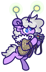 Size: 2376x3681 | Tagged: safe, artist:threetwotwo32232, imported from derpibooru, oc, oc only, oc:tin foil, pony, unicorn, camera, female, high res, mare, simple background, solo, transparent background