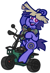 Size: 2394x3492 | Tagged: safe, artist:threetwotwo32232, imported from derpibooru, oc, oc only, oc:wagon wheel, earth pony, pony, high res, male, motorcycle, simple background, solo, stallion, transparent background