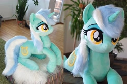 Size: 5832x3848 | Tagged: safe, artist:epicrainbowcrafts, imported from derpibooru, lyra heartstrings, pony, unicorn, absurd resolution, irl, photo, plushie, solo