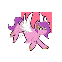 Size: 2000x2000 | Tagged: safe, artist:arthu, imported from derpibooru, pipp petals, pegasus, pony, adorapipp, cute, female, g5, heart eyes, high res, mare, my little pony: a new generation, smiling, solo, spread wings, unshorn fetlocks, wingding eyes, wings