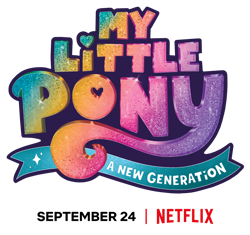 Size: 2048x1929 | Tagged: safe, imported from derpibooru, spoiler:my little pony: a new generation, g5, logo, my little pony: a new generation, my little pony: a new generation logo, netflix logo, no pony, official, simple background, text, transparent background