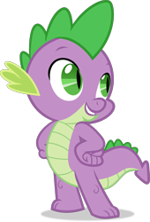 Size: 2490x3664 | Tagged: safe, artist:frownfactory, imported from derpibooru, spike, dragon, equestria games (episode), hand on hip, high res, male, simple background, smiling, solo, transparent background, vector