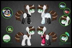 Size: 1307x876 | Tagged: safe, artist:keeka-snake, imported from derpibooru, oc, oc:alice caballero (alice kaufman), pony, unicorn, base used, clothes, jacket, lab coat, leather jacket, scar, shoe covers