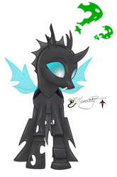 Size: 1024x1548 | Tagged: safe, artist:smilodonkahn, imported from derpibooru, changeling, simple background, solo, transparent background