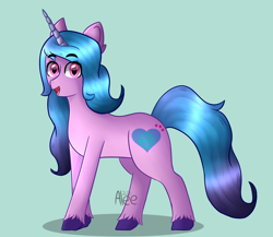 Size: 2300x2000 | Tagged: safe, artist:alee089, imported from derpibooru, izzy moonbow, pony, unicorn, female, g5, high res, simple background, solo