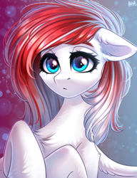 Size: 2000x2600 | Tagged: safe, artist:hakaina, imported from derpibooru, oc, oc only, oc:making amends, pegasus, pony, chest fluff, commission, female, floppy ears, high res, leg fluff, mare, solo, wings, ych result