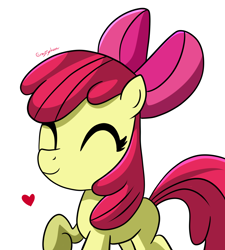 Size: 2700x3000 | Tagged: safe, artist:hanifanims, imported from derpibooru, apple bloom, earth pony, pony, female, filly, happy, heart, high res, solo