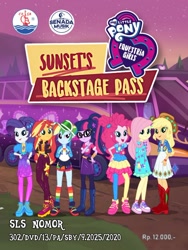 Size: 1000x1333 | Tagged: safe, imported from derpibooru, applejack, fluttershy, pinkie pie, rainbow dash, rarity, sci-twi, sunset shimmer, twilight sparkle, equestria girls, equestria girls series, sunset's backstage pass!, spoiler:eqg series (season 2), chgb record, dvd, humane five, humane seven, humane six