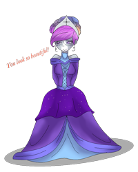 Size: 697x873 | Tagged: safe, artist:aonairfaol, imported from derpibooru, oc, oc only, anthro, earth pony, clothes, dress, earth pony oc, female, simple background, smiling, talking, transparent background