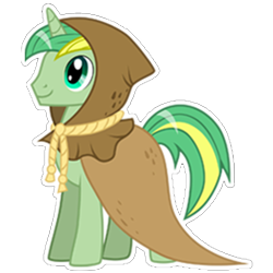 Size: 274x274 | Tagged: safe, imported from derpibooru, clover the clever, pony, unicorn, clothes, gameloft, horn, male, outline, simple background, smiling, solo, stallion, standing, transparent background, white outline
