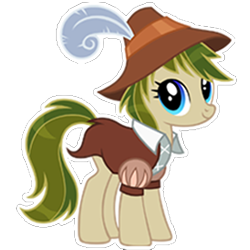 Size: 274x274 | Tagged: safe, imported from derpibooru, smart cookie, earth pony, pony, eyes open, gameloft, hat, simple background, solo, standing, transparent background