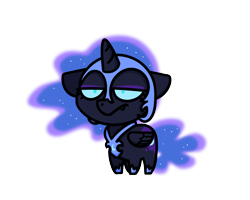 Size: 1280x1024 | Tagged: safe, artist:sugar morning, imported from derpibooru, nightmare moon, alicorn, pony, armor, chibi, female, filly, g4, grumpy, nightmare woon, simple background, solo, transparent background