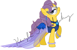 Size: 1024x663 | Tagged: safe, artist:kaylathehedgehog, imported from derpibooru, bon bon (g1), pony, my little pony tales, the masquerade, clothes, dress, ear piercing, earring, fabulous, female, g1, g1 to g4, g4, gem, generation leap, jewelry, mare, mask, model, obtrusive text, obtrusive watermark, older, piercing, ring, skirt, solo, vector, watermark