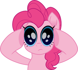 Size: 3335x3000 | Tagged: safe, artist:cloudy glow, imported from derpibooru, pinkie pie, earth pony, pony, rainbow roadtrip, bust, dilated pupils, female, high res, mare, simple background, solo, transparent background, vector, wide eyes