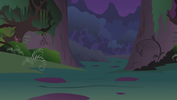 Size: 1280x720 | Tagged: safe, imported from derpibooru, screencap, friendship is magic, season 1, background, everfree forest, night, no pony, scenic ponyville, tree