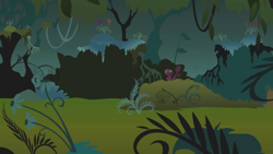 Size: 1280x720 | Tagged: safe, imported from derpibooru, screencap, friendship is magic, season 1, background, bush, everfree forest, night, no pony, scenic ponyville