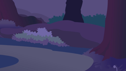 Size: 1280x720 | Tagged: safe, imported from derpibooru, screencap, friendship is magic, season 1, background, bush, everfree forest, night, no pony, road, scenic ponyville, tree