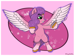Size: 4160x3120 | Tagged: safe, artist:sugardotxtra, imported from derpibooru, pipp petals, pegasus, pony, bipedal, female, g5, mare, my little pony: a new generation, phone, solo