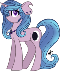 Size: 849x1006 | Tagged: safe, artist:gallantserver, imported from derpibooru, oc, oc only, oc:serene azure, pony, unicorn, female, magical lesbian spawn, mare, offspring, parent:fluttershy, parent:princess luna, parents:lunashy, simple background, solo, transparent background