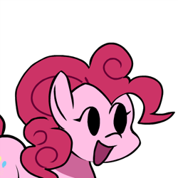 Size: 400x400 | Tagged: safe, artist:rainbrony, pinkie pie, earth pony, pony, :d, female, friday night funkin', looking sideways, simple background, solo, transparent background