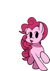 Size: 509x727 | Tagged: safe, artist:rainbrony, pinkie pie, earth pony, pony, :o, female, friday night funkin', looking sideways, open mouth, raised hoof, simple background, solo, transparent background