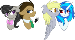 Size: 956x505 | Tagged: safe, artist:gallantserver, imported from derpibooru, derpy hooves, dj pon-3, doctor whooves, octavia melody, time turner, vinyl scratch, earth pony, pegasus, pony, unicorn, derpyscratch, doctavia, female, lesbian, male, mare, shipping, simple background, stallion, straight, transparent background