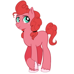 Size: 2400x2400 | Tagged: safe, artist:nessiefidelity, imported from derpibooru, oc, oc only, oc:strawberry shake, earth pony, pony, freckles, high res, male, offspring, parent:big macintosh, parent:pinkie pie, parents:pinkiemac, simple background, solo, stallion, teenager, transparent background, unshorn fetlocks