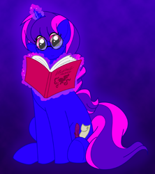 Size: 886x1000 | Tagged: safe, artist:akuoreo, imported from derpibooru, oc, oc only, pony, unicorn, book, female, glasses, levitation, magic, mare, needs more saturation, reading, solo, telekinesis