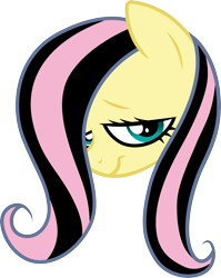 Size: 3000x3767 | Tagged: safe, artist:cloudy glow, imported from derpibooru, fluttershy, pony, green isn't your color, emoshy, high res, simple background, solo, transparent background, vector