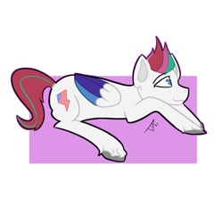 Size: 2000x2000 | Tagged: safe, artist:arthu, imported from derpibooru, zipp storm, pegasus, pony, eyebrows, eyebrows visible through hair, female, folded wings, g5, heart eyes, high res, lying down, my little pony: a new generation, no pupils, prone, smiling, solo, unshorn fetlocks, wingding eyes, wings