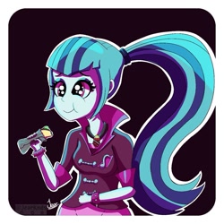 Size: 1125x1125 | Tagged: safe, artist:jearknds, imported from derpibooru, sonata dusk, equestria girls, eating, female, food, solo, sonataco, taco, that siren sure does love tacos