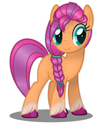 Size: 1244x1568 | Tagged: safe, artist:amicasecretuwu, imported from derpibooru, sunny starscout, pony, g5, g5 to g4, simple background, solo, transparent background
