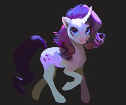 Size: 1643x1372 | Tagged: safe, artist:lady_tenebra, imported from derpibooru, rarity, pony, unicorn, curved horn, horn, solo
