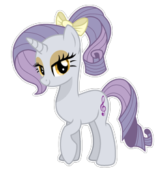 Size: 1238x1326 | Tagged: safe, artist:sunlightshimmer64, imported from derpibooru, oc, oc only, oc:melody, pony, unicorn, base used, offspring, outline, parent:hoity toity, parent:rarity, parents:raritoity, solo