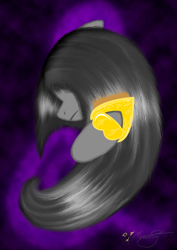 Size: 1819x2572 | Tagged: safe, artist:smilodonkahn, imported from derpibooru, octavia melody, earth pony, pony, cutie mark background, female, profile, solo