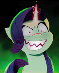 Size: 664x813 | Tagged: safe, edit, edited screencap, editor:wild stallions, imported from derpibooru, screencap, rarity, spoiler:my little pony: a new generation, evil rarity, g5, james bond, jaws, jaws (james bond), metal teeth, my little pony: a new generation, possessed, silver teeth, sproutity