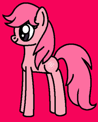 Size: 369x457 | Tagged: safe, artist:rainbowbro58, imported from derpibooru, cotton candy (g1), earth pony, pony, cottoncandybetes, cute, female, g1, g1 to g4, g4, generation leap, mare, ms paint, pink background, simple background, smiling