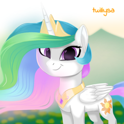 Size: 768x768 | Tagged: safe, artist:twiliysa, imported from derpibooru, princess celestia, alicorn, pony, female, solo