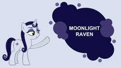 Size: 4400x2475 | Tagged: safe, artist:thebosscamacho, edit, editor:quoterific, imported from derpibooru, moonlight raven, pony, unicorn, board, female, high res, mare, simple background, solo, text, wallpaper